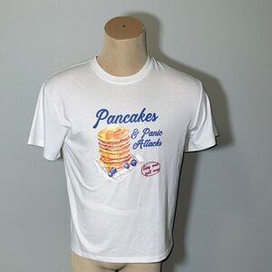 Pancakes & Panic Attacks White Graphic Tee
